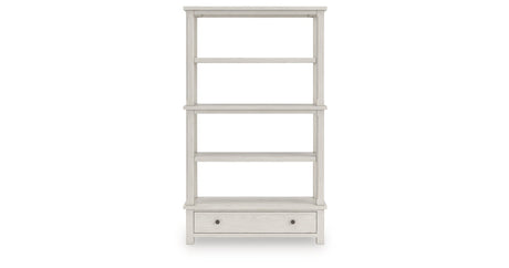 Robbinsdale Antique White 75" Bookcase by Ashley at Eve Furniture