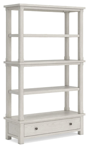 Robbinsdale Antique White 75" Bookcase by Ashley at Eve Furniture