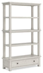 Robbinsdale Antique White 75" Bookcase by Ashley at Eve Furniture
