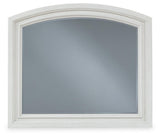 Robbinsdale Antique White Bedroom Mirror (Mirror Only) by Ashley at Eve Furniture