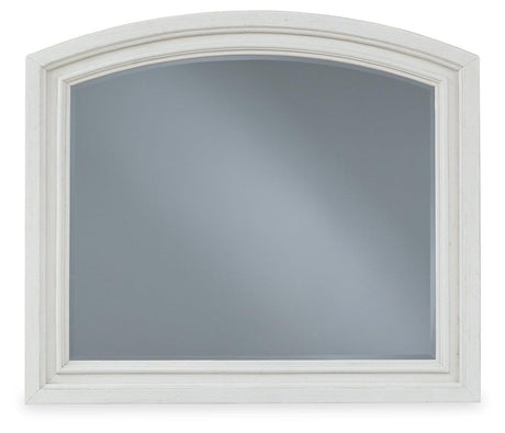 Robbinsdale Antique White Bedroom Mirror (Mirror Only) by Ashley at Eve Furniture