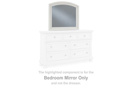 Robbinsdale Antique White Bedroom Mirror (Mirror Only) by Ashley at Eve Furniture