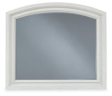 Robbinsdale Antique White Bedroom Mirror (Mirror Only) by Ashley at Eve Furniture