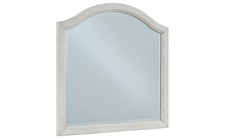 Robbinsdale Antique White Bedroom Mirror (Mirror Only) by Ashley at Eve Furniture