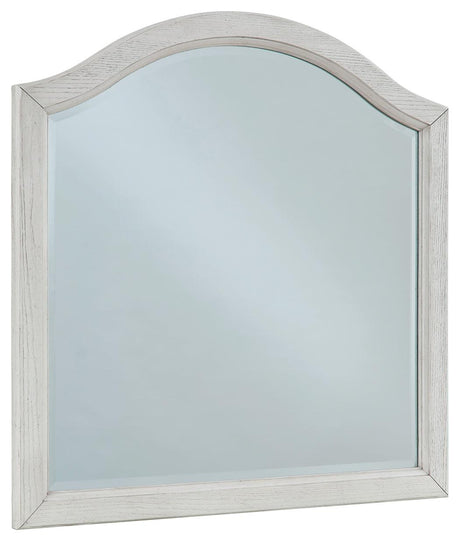Robbinsdale Antique White Bedroom Mirror (Mirror Only) by Ashley at Eve Furniture