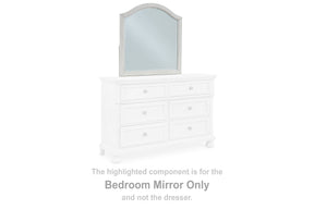 Robbinsdale Antique White Bedroom Mirror (Mirror Only) by ASHLEY FURNITURE at Eve Furniture