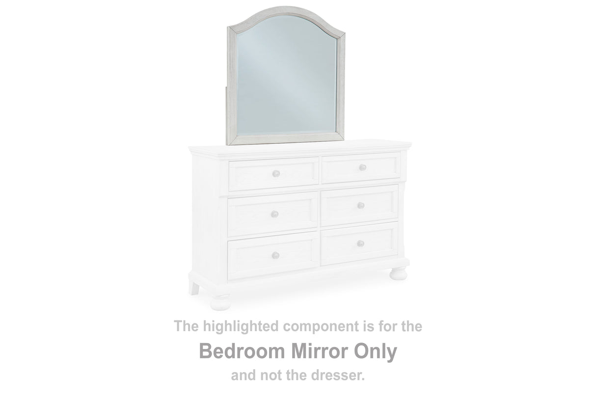 Robbinsdale Antique White Bedroom Mirror (Mirror Only)