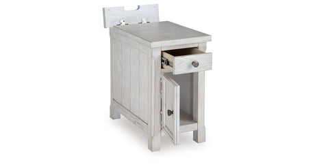 Robbinsdale Antique White Chairside End Table by Ashley at Eve Furniture