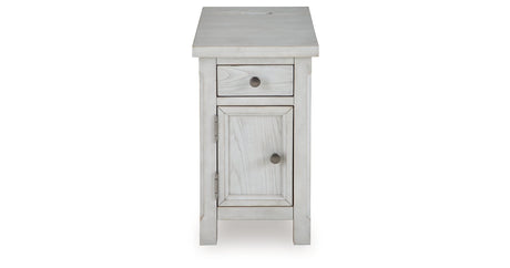 Robbinsdale Antique White Chairside End Table by Ashley at Eve Furniture