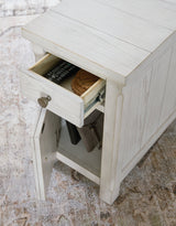 Robbinsdale Antique White Chairside End Table by Ashley at Eve Furniture