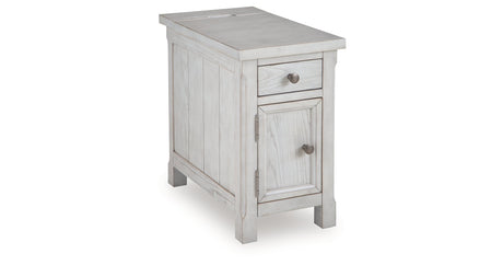 Robbinsdale Antique White Chairside End Table by Ashley at Eve Furniture
