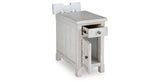 Robbinsdale Antique White Chairside End Table by ASHLEY FURNITURE at Eve Furniture