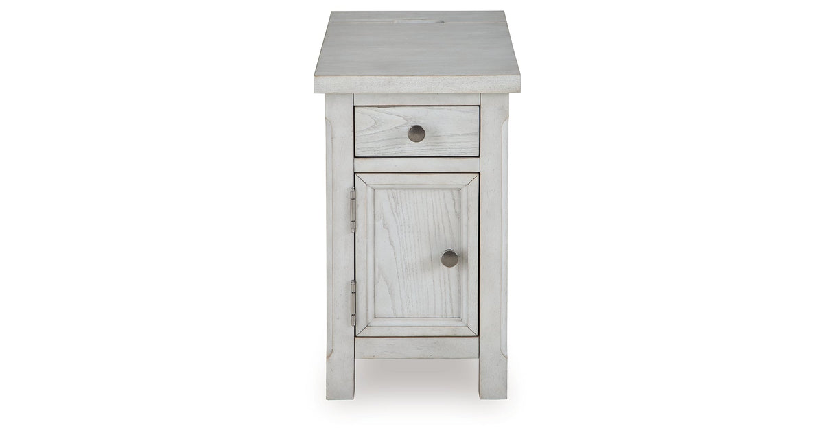 Robbinsdale Antique White Chairside End Table by ASHLEY FURNITURE at Eve Furniture