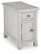 Robbinsdale Antique White Chairside End Table by ASHLEY FURNITURE at Eve Furniture