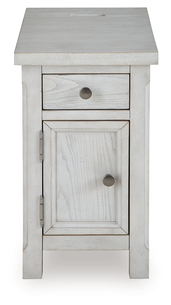 Robbinsdale Antique White Chairside End Table by ASHLEY FURNITURE at Eve Furniture