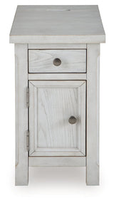 Robbinsdale Antique White Chairside End Table by ASHLEY FURNITURE at Eve Furniture