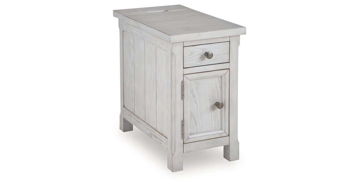 Robbinsdale Antique White Chairside End Table by ASHLEY FURNITURE at Eve Furniture