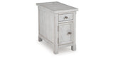 Robbinsdale Antique White Chairside End Table by ASHLEY FURNITURE at Eve Furniture