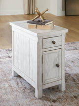 Robbinsdale Antique White Chairside End Table by ASHLEY FURNITURE at Eve Furniture