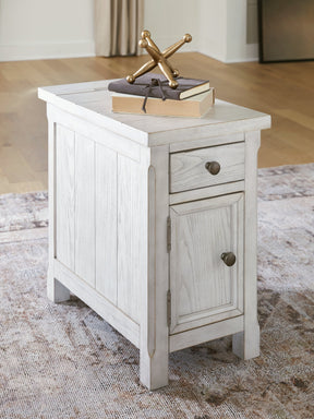 Robbinsdale Antique White Chairside End Table by ASHLEY FURNITURE at Eve Furniture