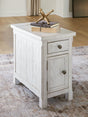 Robbinsdale Antique White Chairside End Table by ASHLEY FURNITURE at Eve Furniture