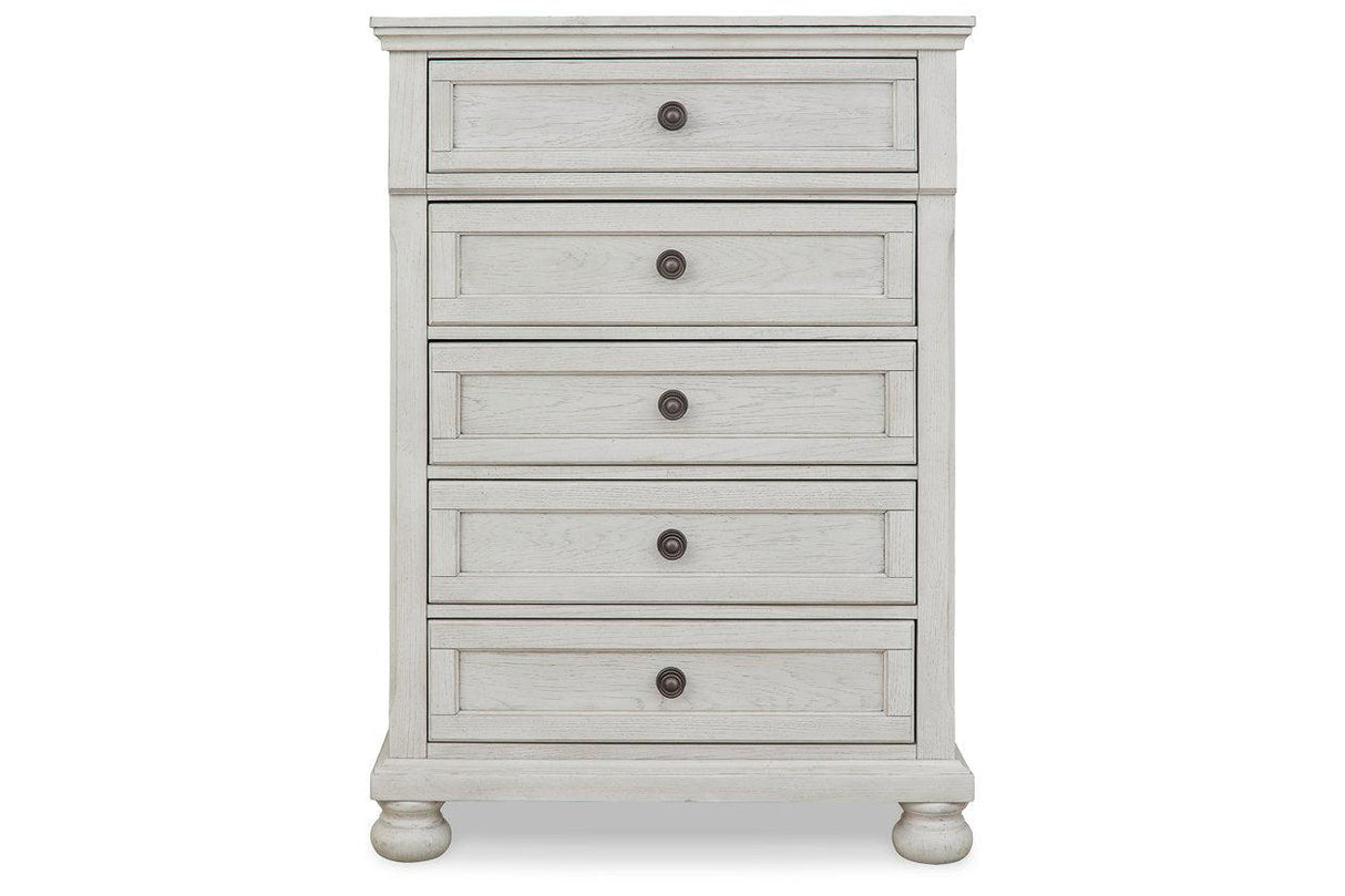 Robbinsdale Antique White Chest of Drawers by Ashley at Eve Furniture