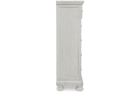 Robbinsdale Antique White Chest of Drawers by Ashley at Eve Furniture