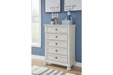 Robbinsdale Antique White Chest of Drawers by Ashley at Eve Furniture