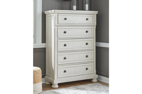 Robbinsdale Antique White Chest of Drawers by Ashley at Eve Furniture