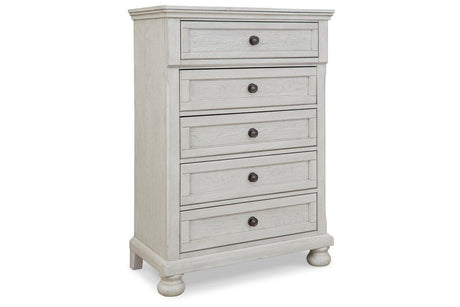 Robbinsdale Antique White Chest of Drawers by Ashley at Eve Furniture