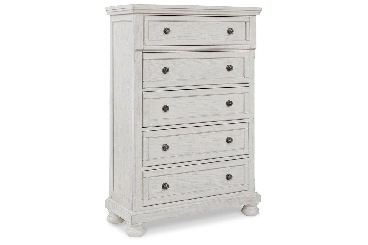 Robbinsdale Antique White Chest of Drawers by Ashley at Eve Furniture