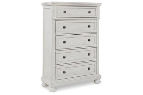 Robbinsdale Antique White Chest of Drawers by Ashley at Eve Furniture