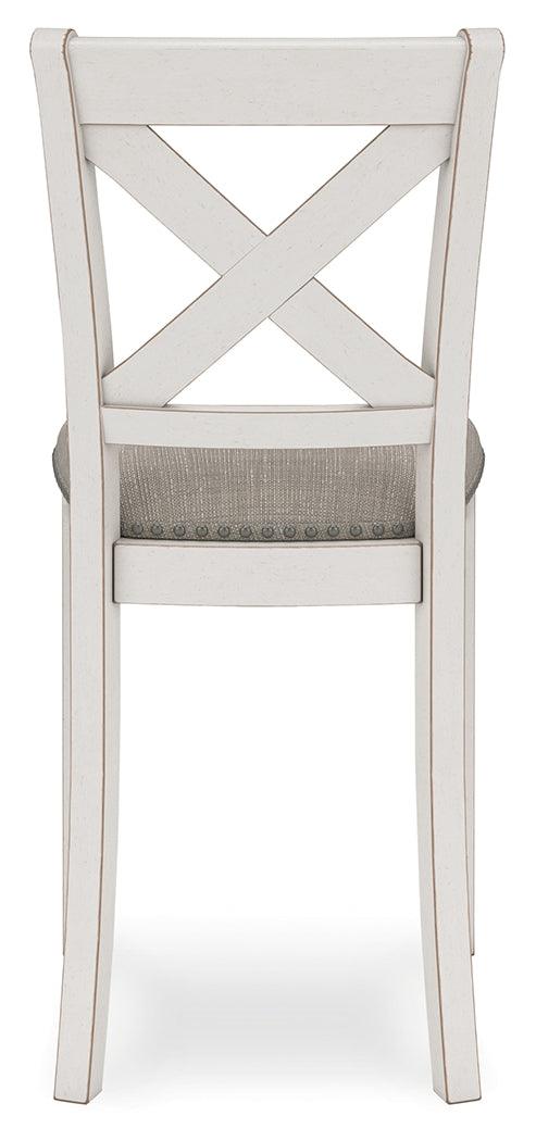 Robbinsdale Antique White Counter Height Barstool, Set of 2 by Ashley at Eve Furniture