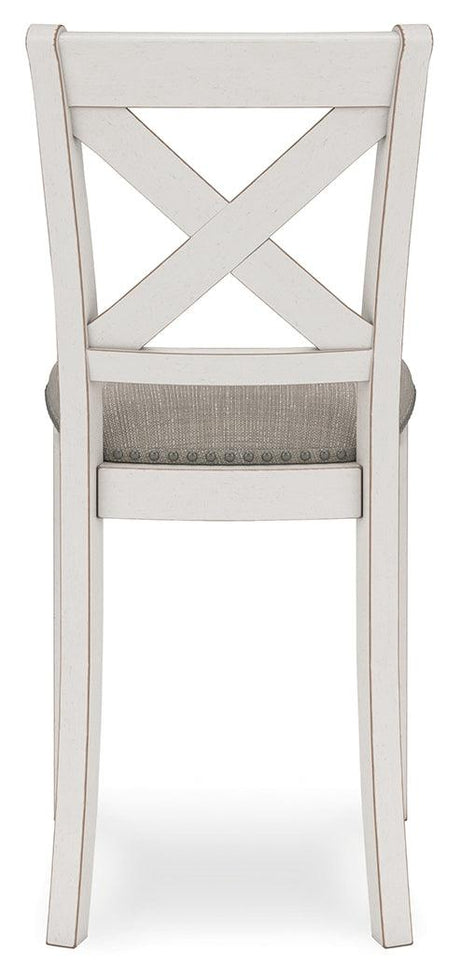 Robbinsdale Antique White Counter Height Barstool, Set of 2 by Ashley at Eve Furniture