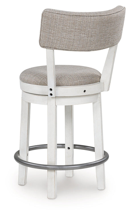 Robbinsdale Antique White Counter Height Barstool (Set of 2), Set of 2 by Ashley at Eve Furniture