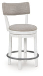 Robbinsdale Antique White Counter Height Barstool (Set of 2), Set of 2 by Ashley at Eve Furniture