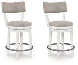 Robbinsdale Antique White Counter Height Barstool (Set of 2), Set of 2 by Ashley at Eve Furniture