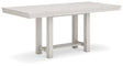 Robbinsdale Antique White Counter Height Dining Extension Table by Ashley at Eve Furniture