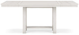 Robbinsdale Antique White Counter Height Dining Extension Table by Ashley at Eve Furniture