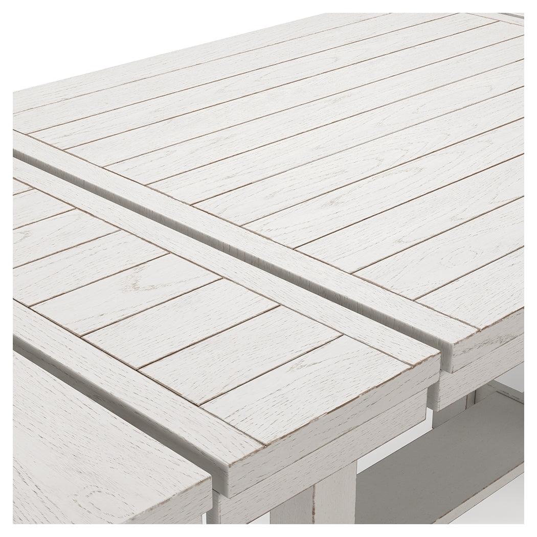 Robbinsdale Antique White Counter Height Dining Extension Table by Ashley at Eve Furniture