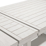 Robbinsdale Antique White Counter Height Dining Table and 6 Barstools and Bench by Ashley at Eve Furniture