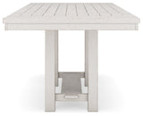 Robbinsdale Antique White Counter Height Dining Table and 8 Barstools by Ashley at Eve Furniture