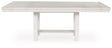 Robbinsdale Antique White Dining Extension Table by Ashley at Eve Furniture