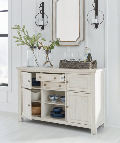 Robbinsdale Antique White Dining Server by Ashley at Eve Furniture