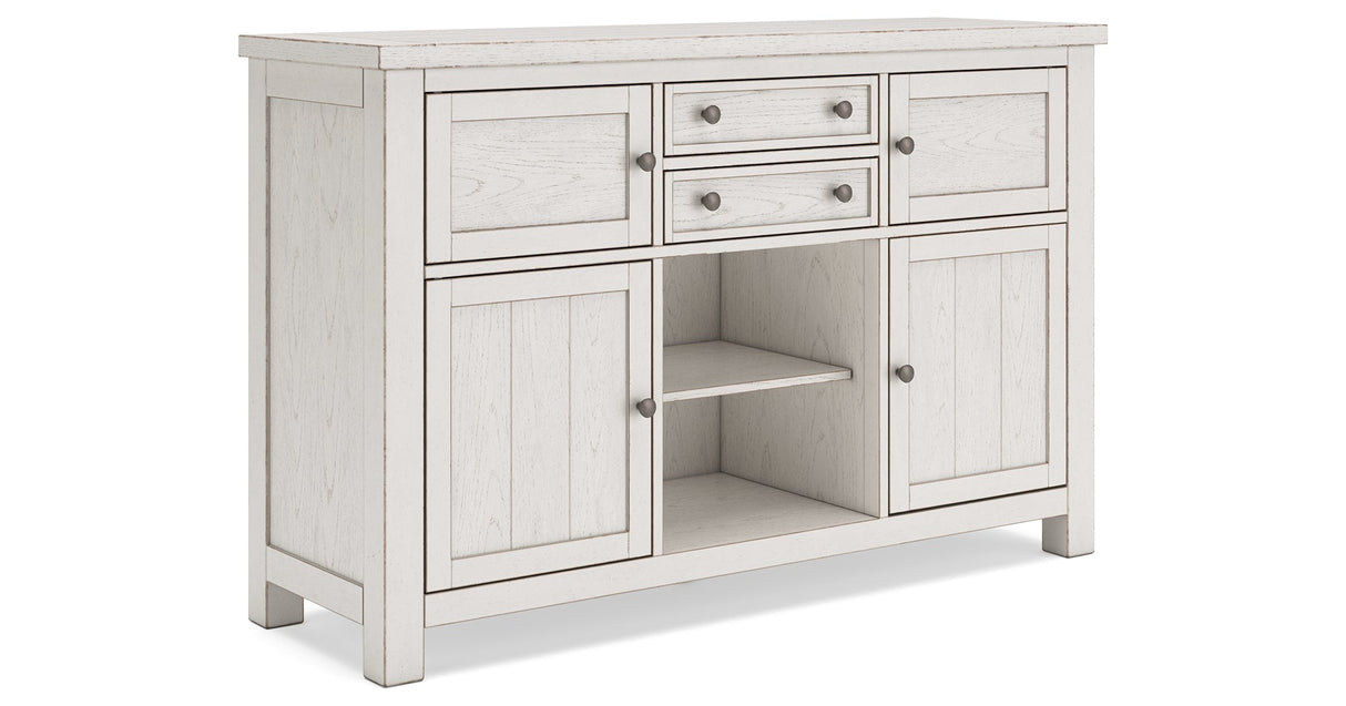 Robbinsdale Antique White Dining Server by Ashley at Eve Furniture
