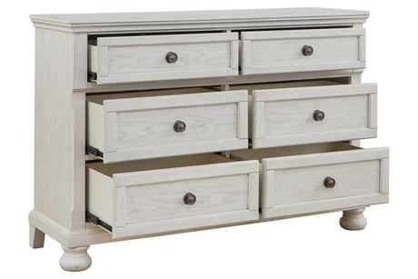Robbinsdale Antique White Dresser by Ashley at Eve Furniture
