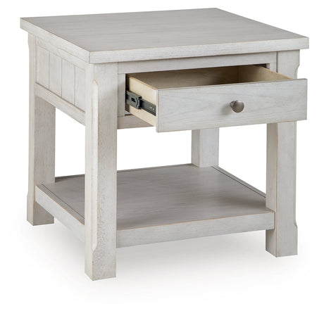 Robbinsdale Antique White End Table by Ashley at Eve Furniture