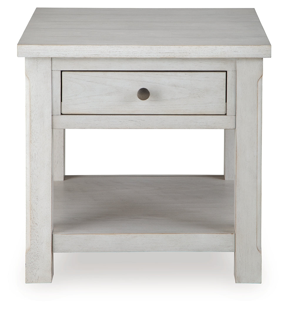 Robbinsdale Antique White End Table by Ashley at Eve Furniture