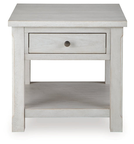 Robbinsdale Antique White End Table by Ashley at Eve Furniture