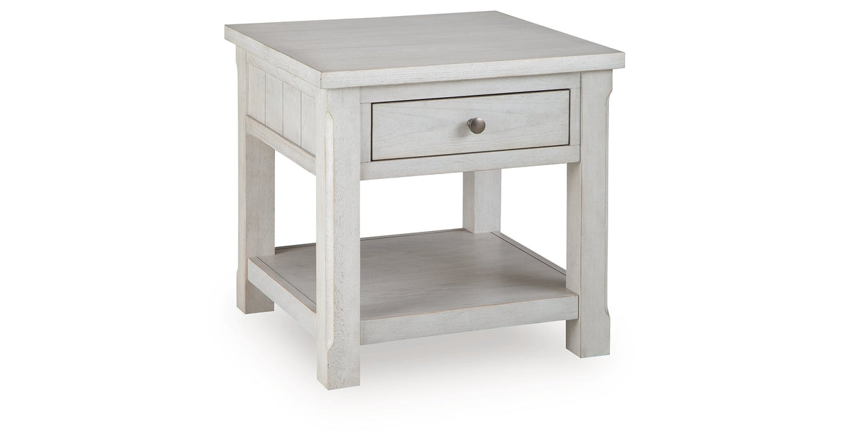 Robbinsdale Antique White End Table by ASHLEY FURNITURE at Eve Furniture